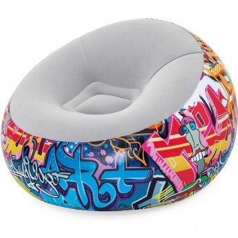 Надувное кресло 112x112x66см BESTWAY INFLATE-A-CHAIR GRAFFIT